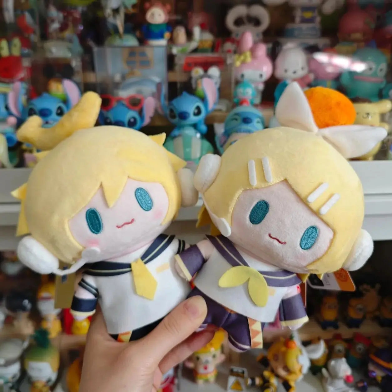 Miku, Rin, Len plushies